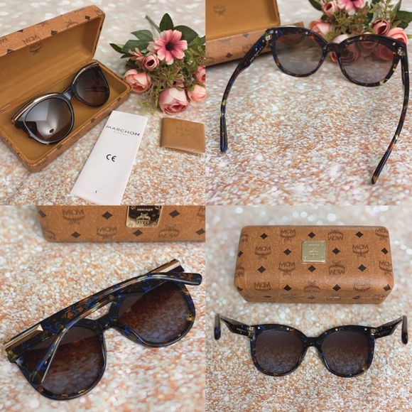 BNIB MCM Havana blue cat eye sunny sunglasses - Picture 8 of 8